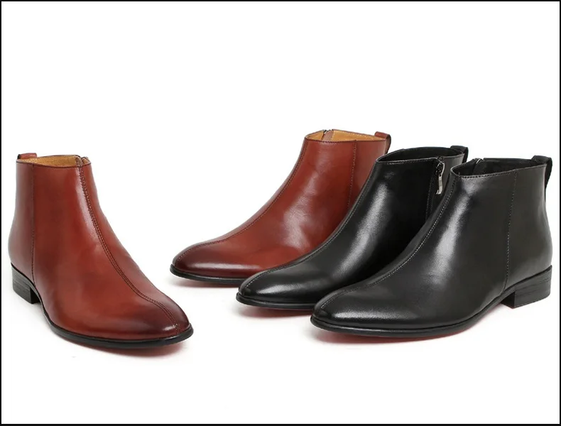 Новое поступление человека Основные Элитный бренд офисные туфли дизайнерские Пояса из натуральной кожи круглый носок Для мужчин Martin