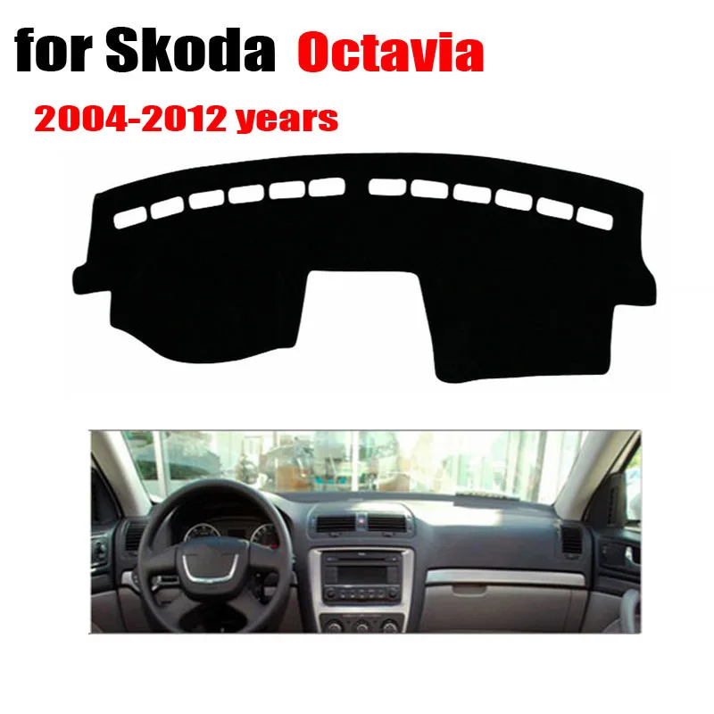

RKAC car dash covers For Skoda Octavia 2004 to 2012 car dashboard stickers Left hand drive dashmat pad dash covers