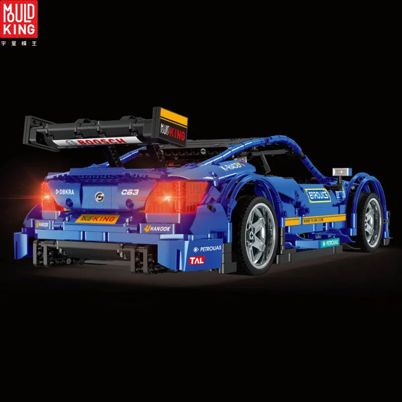 Плесень king Technic 13073 MOC 6687 синий комплект гоночных автомобилей строительные блоки
