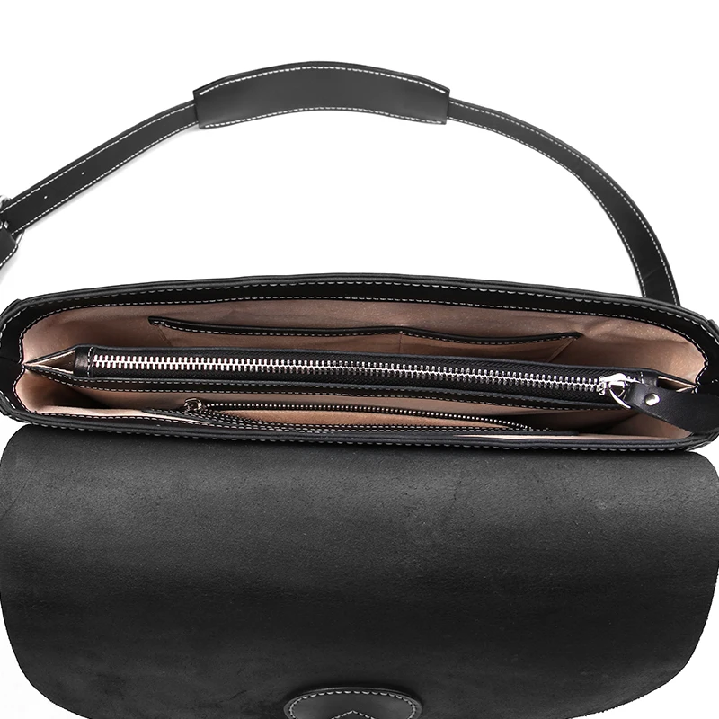 Мужская сумка через плечо кожаная мессенджер растительного дубления Ручное