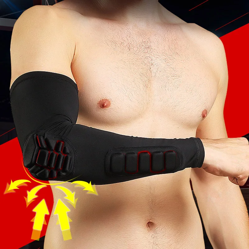 

1pc Honeycomb Pad Elbow Support Protector Sports Compression Brace Arm Sleeve Wrap for Football Volleyball Baseball Protection