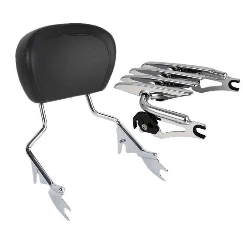 Rack de Bagagem com Kit de Encaixe para Harley Motocicleta Encosto Sissy Barra Touring Road King Glide Rua Flhx Flhr Flht Fltr 09-13 3 Automóveis e motos