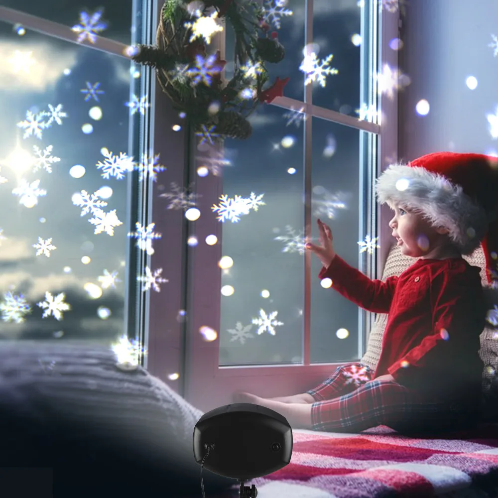 Holiday Lighting Christmas Floodlights 6LEDs White Light Dynamic Snowing Snowflake Indoor Outdoor Party Lights AU/EU/US/UK Plug Holiday Lighting Christmas Floodlights 6LEDs White Light Dynamic Snowing Snowflake Indoor Outdoor Party Lights AU/EU/US/UK Plug