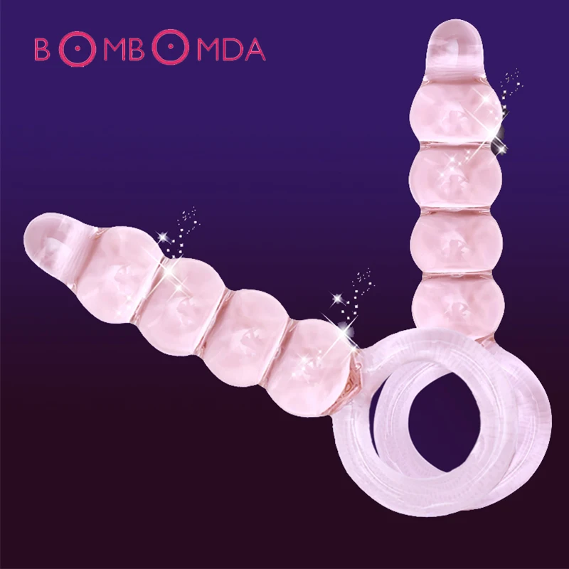 Anal font b Dildo b font Bead Glass Crystal Butt Plug Vagina Stimulation Massager Anal Plug