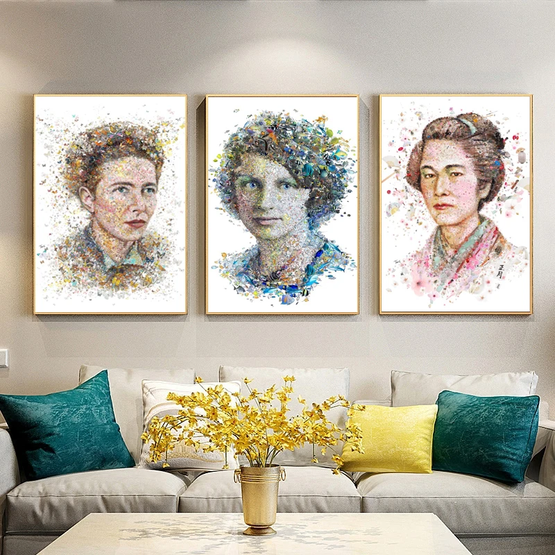 

Modern Creative World Famous Female Portrait Posters and Prints Wall Art Canvas Painting Decorative Picture Living Room No Frame