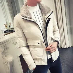 YAZHOU Новинка 2018 года куртки парка для мужчин Лидер продаж Качество Осень зима теплая верхняя одежда бренд Тонкий s пальт