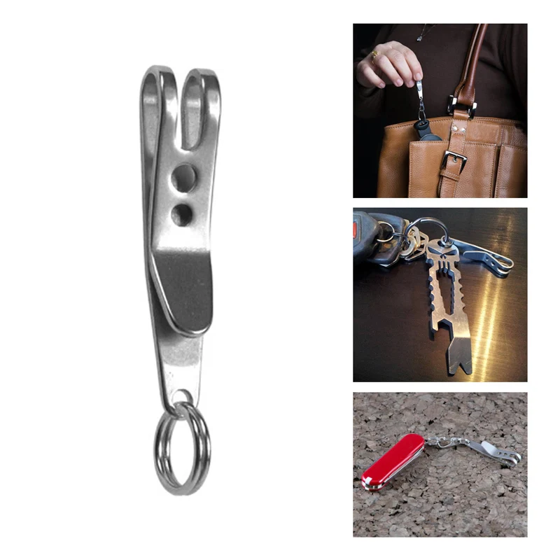 

Bag Suspension Clip with Keyring Carabiner Stainless Steel Outdoor Quick Tool High Quality Climbing Accessory