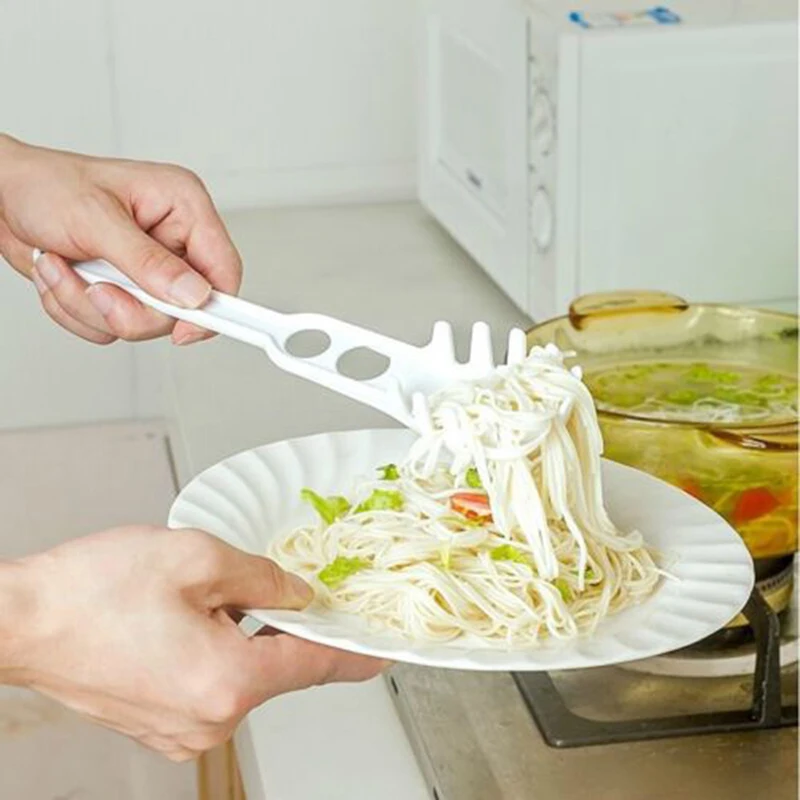 1PC Multi function drain pasta fork Noodles Plastic strainer Egg yolk