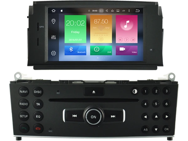 Best Ips screen Android 8.0 Car Dvd Navi Player FOR MERCEDES-BENZ C CLASS W204 2007-2011 gps suto stereo audio multimedia 1