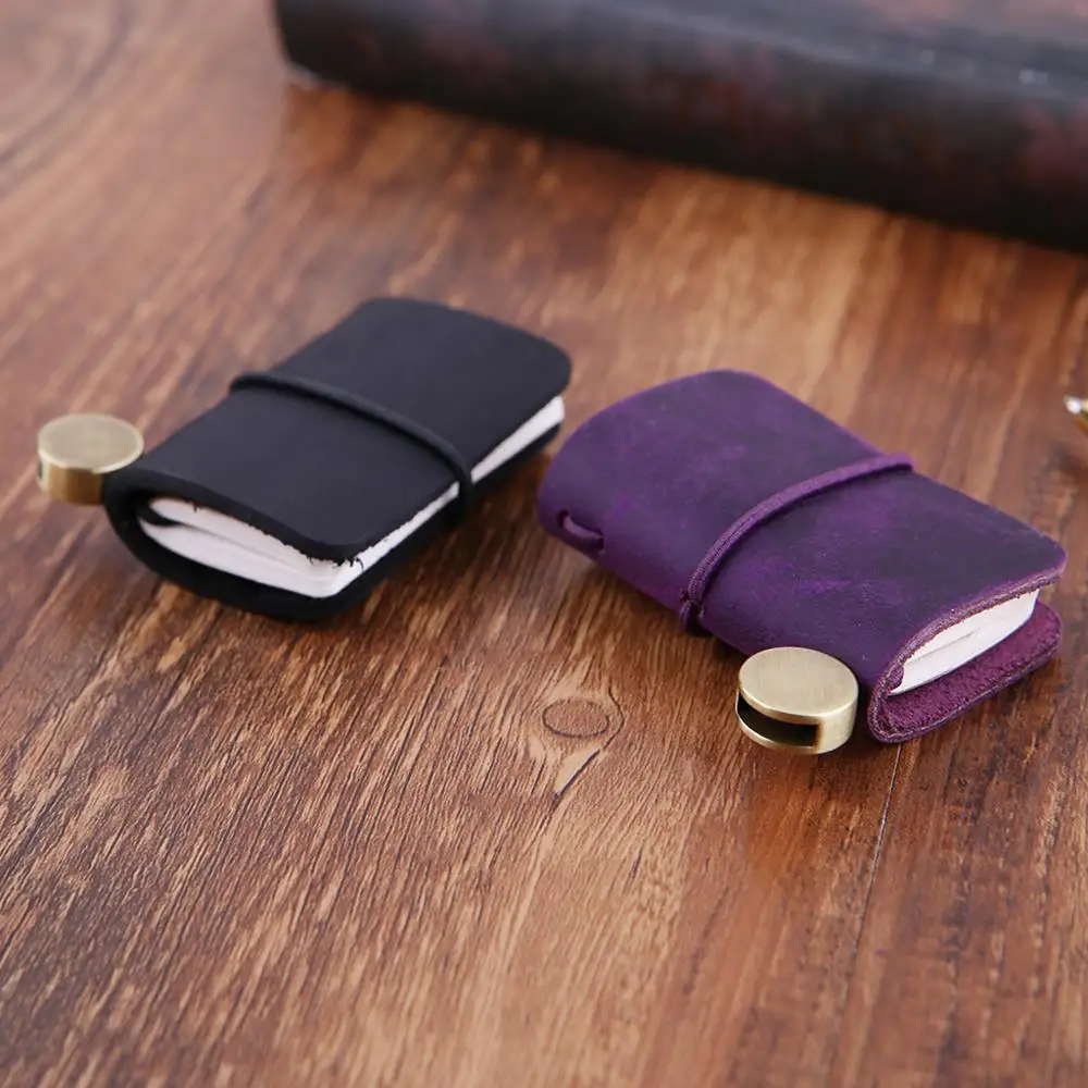 Portable Leather Travel Book Mini Journal Booklet Handmade Cover With Insert Brochure Creative Accessories Writing Gifts For Men