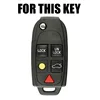 For Volvo XC90 S80 XC70 S60 V70 Silicone Remote Flip Key Case Fob Shell Cover Skin Holder 5 Button ► Photo 2/6