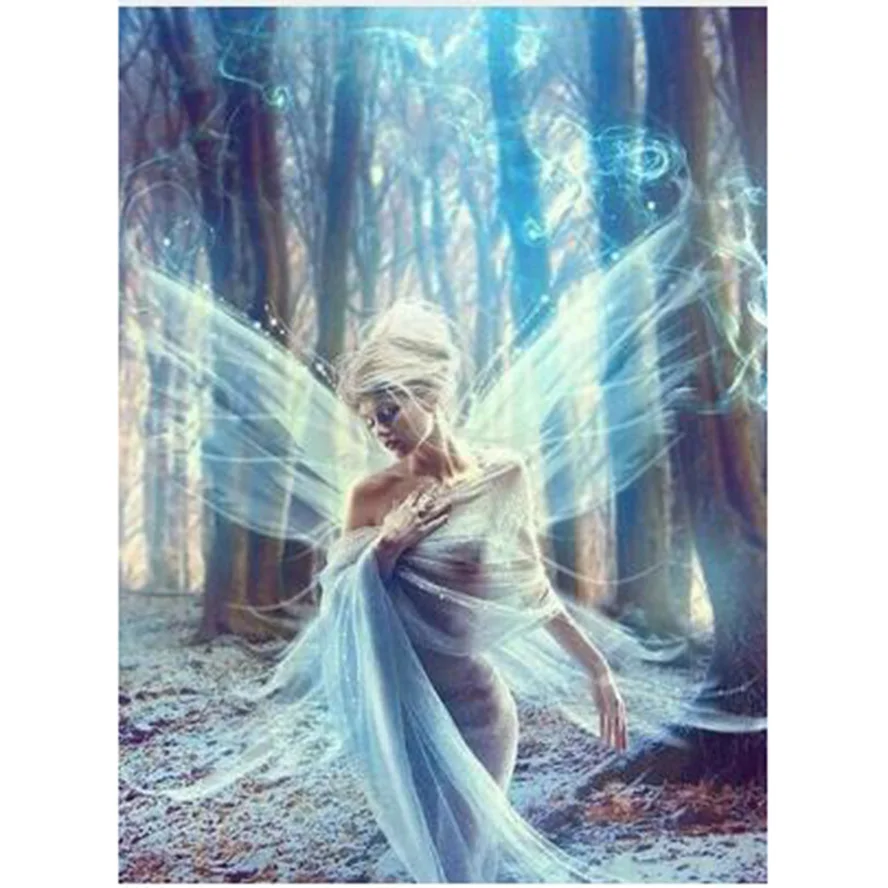 

5D DIY full Square drill Diamond painting Cross stitch Angel in the forest Diamond embroidery duiamont Mosaic Needlework paintig
