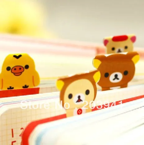 

2pcs/lot New cute cartoon stationery bookmark paper sticker DIY Multifunction label stickers