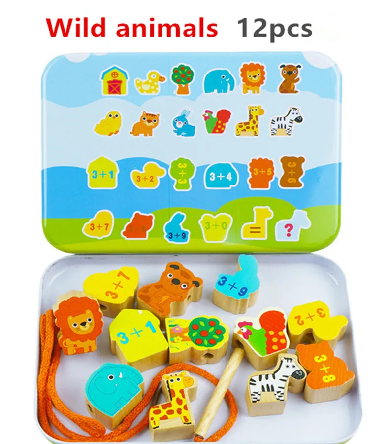 wooden toys puzzles for kids children