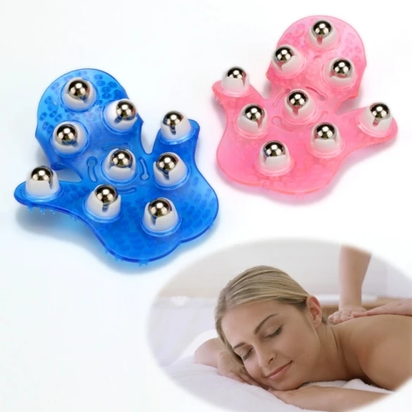 Hot sales Handheld 360 Degree Rotation Body Massage Brush 9 Piece Steel