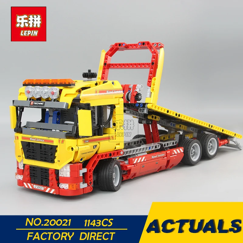 

LEPIN 20021 Technic Series 1143PCS Flatbed trailer Model Building blocks Bricks Compatible Toy Gift Educational Car 8109