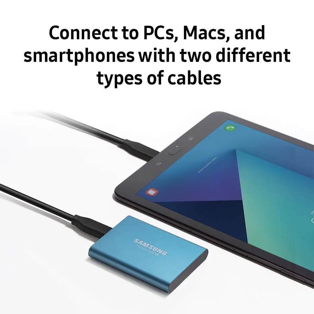 Портативный SSD SAMSUNG T5 500 Гб USB3.1 Gen2 и обратная совместимость с ПК внешний