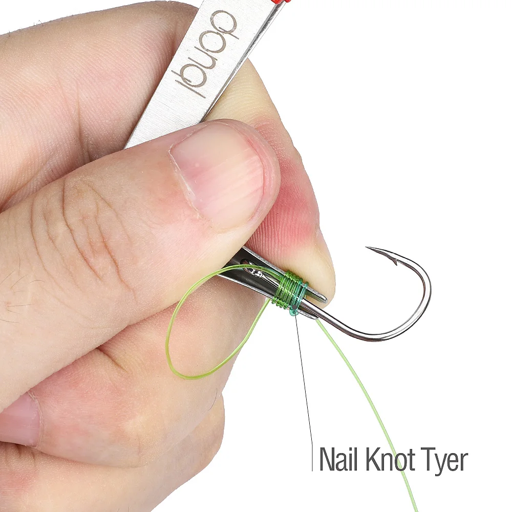 DONQL Fishing Quick Knot Tool Fast Tie Nail Knotter Line Cutter Clipper