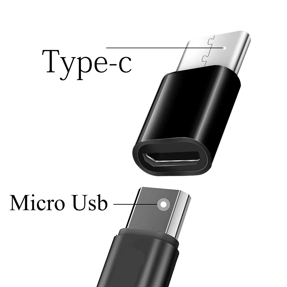 Адаптер Ascromy 100 шт. Type C для Micro USB Xiaomi Mi 8 A2 Mix 3 Mi8 Huawei P20 Honor 10 Pocophone F1