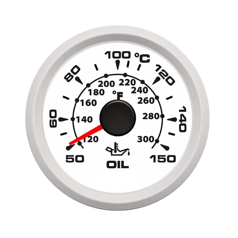 " 52 мм 8 цветов светодиодный датчик температуры масла для автомобиля 50-150 градусов Цельсия измеритель температуры масла для авто лодочного автомобиля - Color: WW