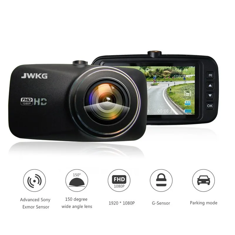  1080p DVR Car Recorder Dash Camera Video Recorder G Sensor Motion Detect WDR Driving Parking Camera