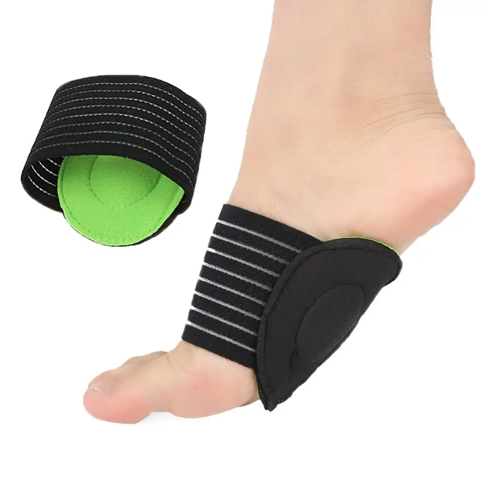 

Unisex 1 Pair Breathable Foot Arc Thickened Foot Mat Sports Shoe Insole Pad Bandage Foot Strap