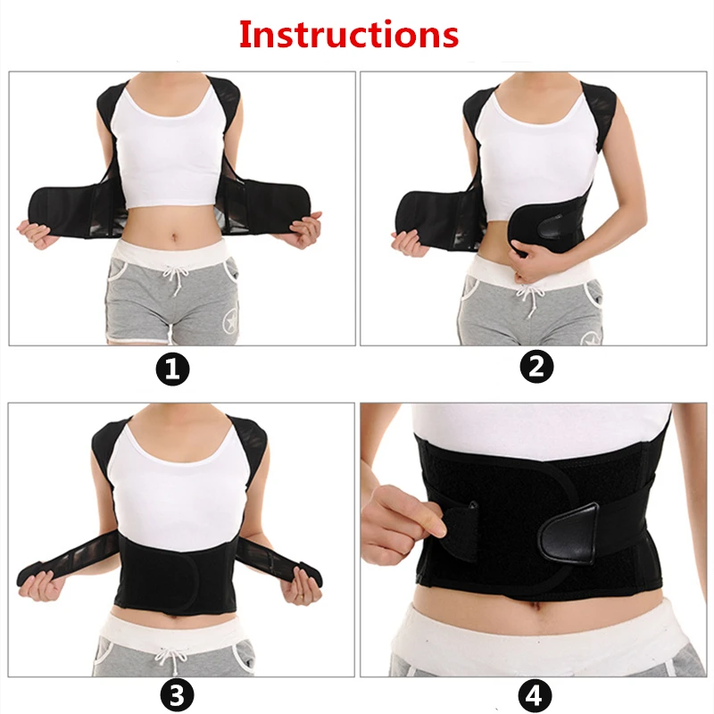 Children Adult Corset Back Posture Corrector Therapy Shoulder Lumbar Brace Spine Support Belt Posture Correction For Men Women