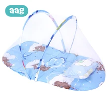 AAG, переносная детская москитная сетка, складное постельное белье, сетка для кроватки, для новорожденных, установка, матрас, подушка, сетка от насекомых 25