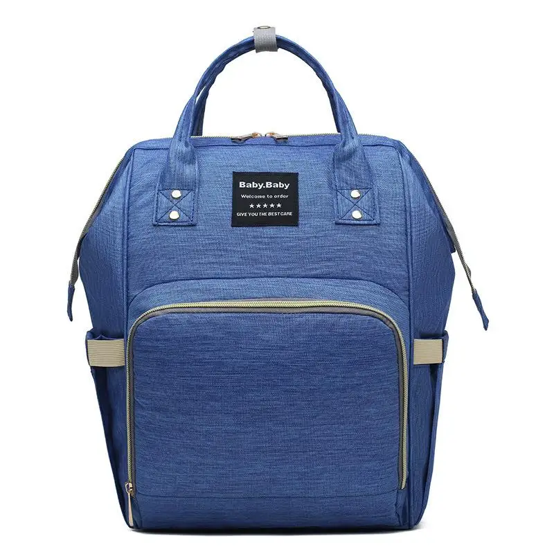 Модная сумка для подгузников для мам, сумка для подгузников для мам, Большой Вместительный рюкзак для путешествий для детей, дизайнерская сумка для ухода за ребенком - Цвет: Blue