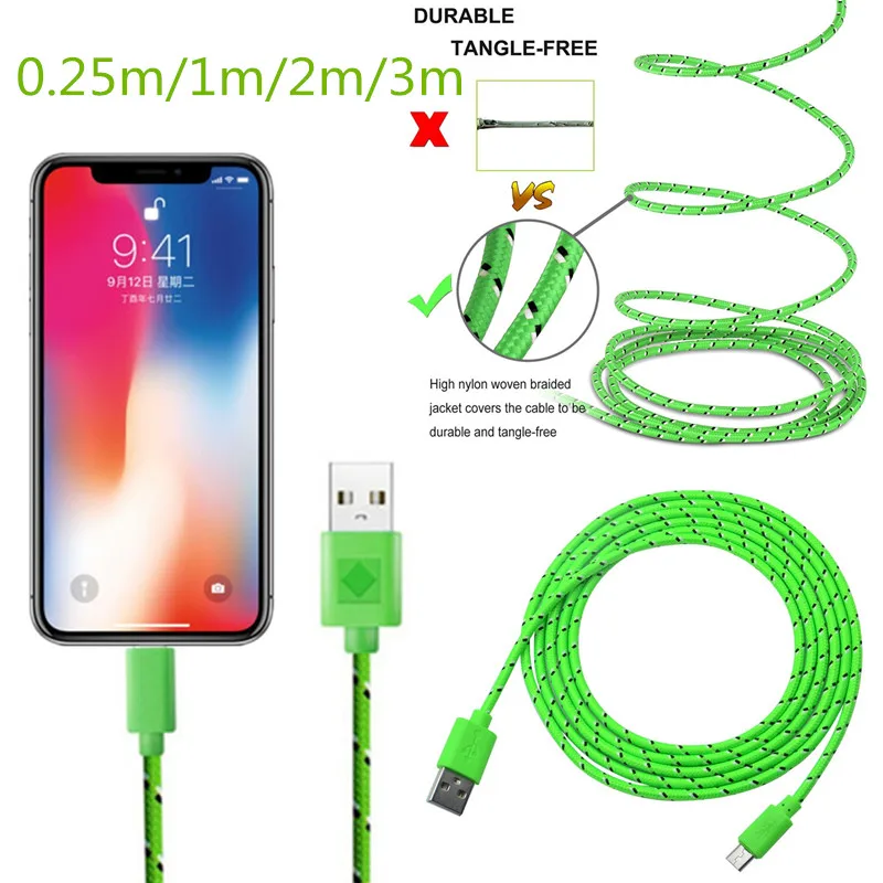 Короткий 2 м 3 8 Pin кабель для передачи данных iphone X 6 7 Micro USB настенное зарядное