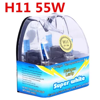 

H11 55W Halogen with Packing Box Fog Light High Power Auto Bulbs 6000K 12V Headlight for Ford Parking Car Styling