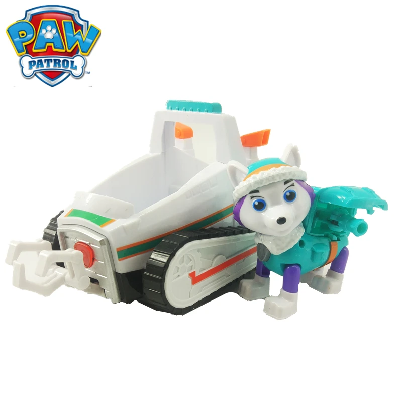 

Paw Patrol Toys dog Everest Deformation White Dog Tracker Musical Lighting Anime Figurine Toy Action Figure Patrulla Canina Toys