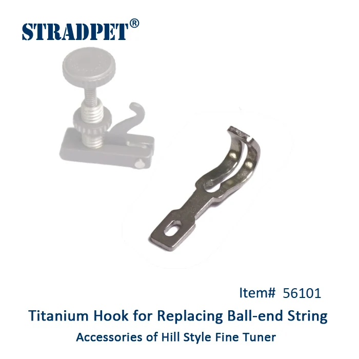 

STRADPET Titanium HOOK for Ball-end String, Accessories of Hill Style Fine Tuner, For Violin & Viola, HOOK only without Tuner