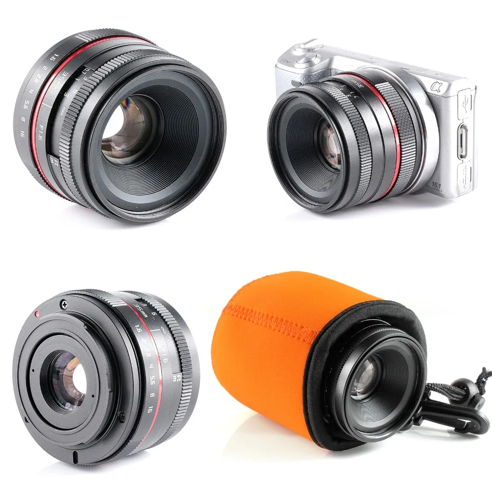 

35mm F1.6 small wide angle manual Fixed Focus Lens APS-C camera lens for Sony E Mount NEX 5T A6300 A6000 A5100