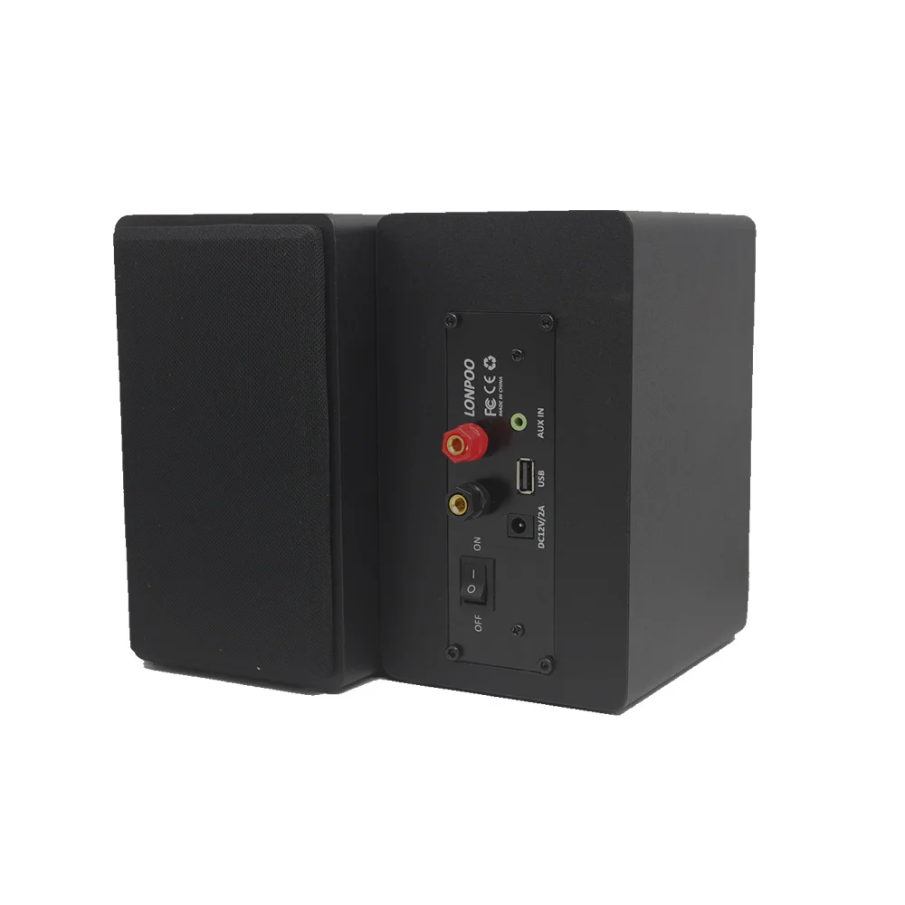 New Mini Bluetooth Speakers Hifi Bookshelf Speakers Loudspeaker Wooden