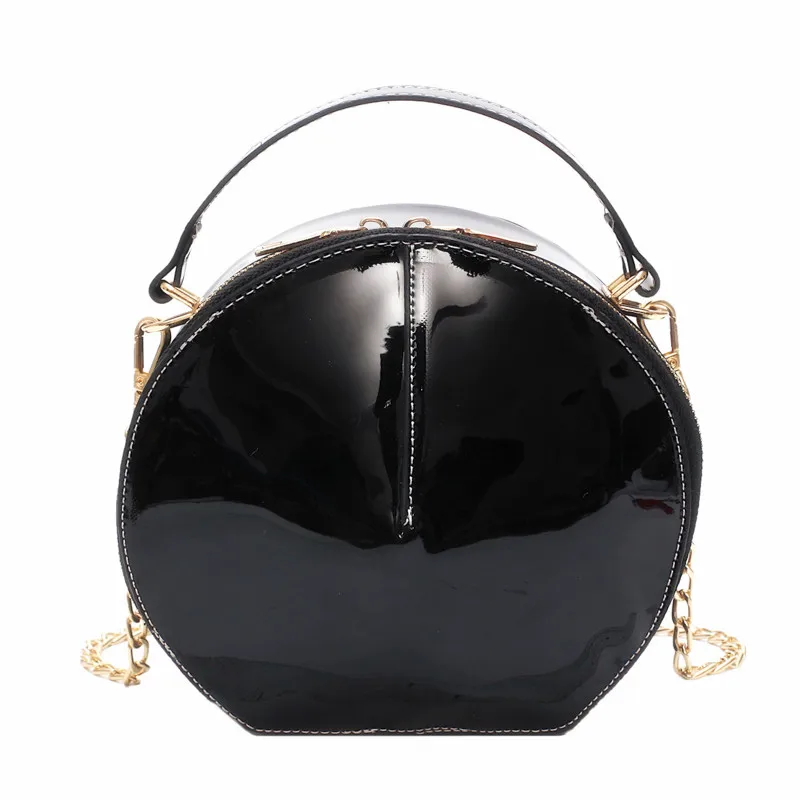 Горячая Круговой дизайн Модная женская сумка через плечо кожаная женская сумка через плечо дамская сумочка круглая Сумка Bolsa - Цвет: Черный