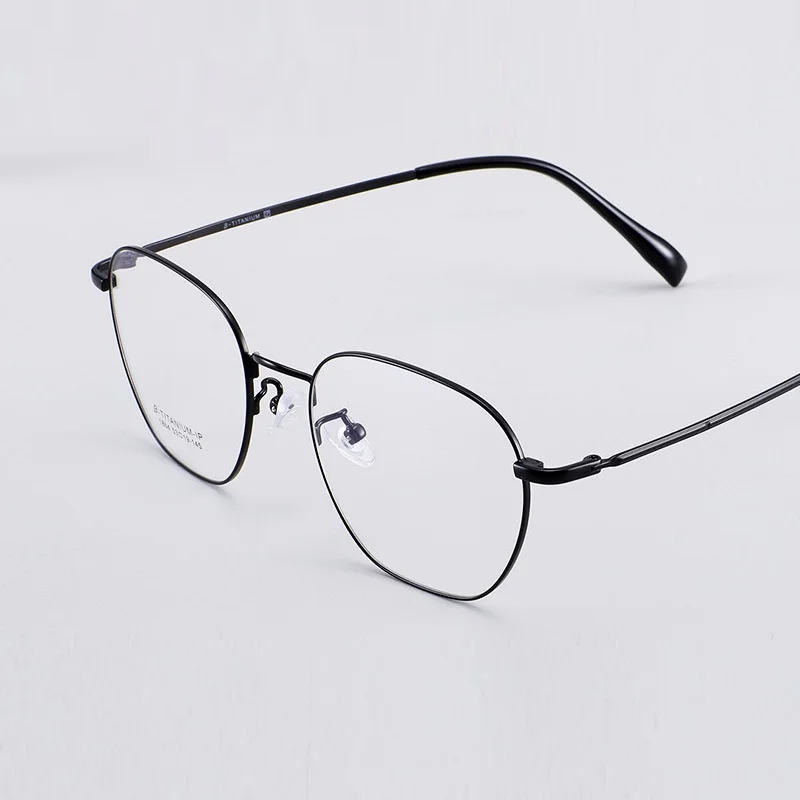 

Width-140 Men Myopia Glasses Women Prescroption Opitcal Goggle Glasses Frame Round B Titanium Computer Glasses Eyewear Frames