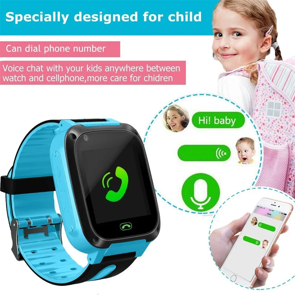 

2019 smart watch new S4 Kids Smart Watch Phone, LBS/GPS SIM Card Child SOS Call Locator Camera Screen dropshipping