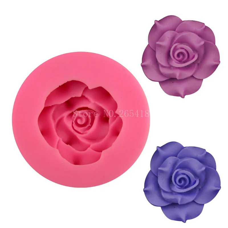 

Beautiful Flower Rose Silicone Fondant Soap 3D Cake Mold Cupcake Jelly Candy Chocolate Decoration Baking Tool Moulds FQ3181