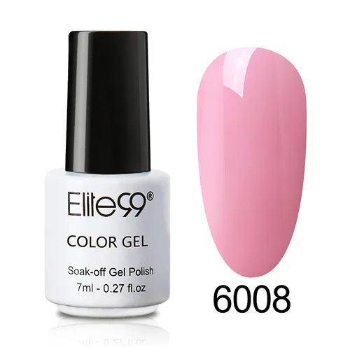 Elite99, белый флакон, 7 мл, одношаговый Гель-лак для ногтей, дизайн ногтей, УФ светодиодный лак, отмачиваемый, Гель-лак для наращивания ногтей - Цвет: 6008