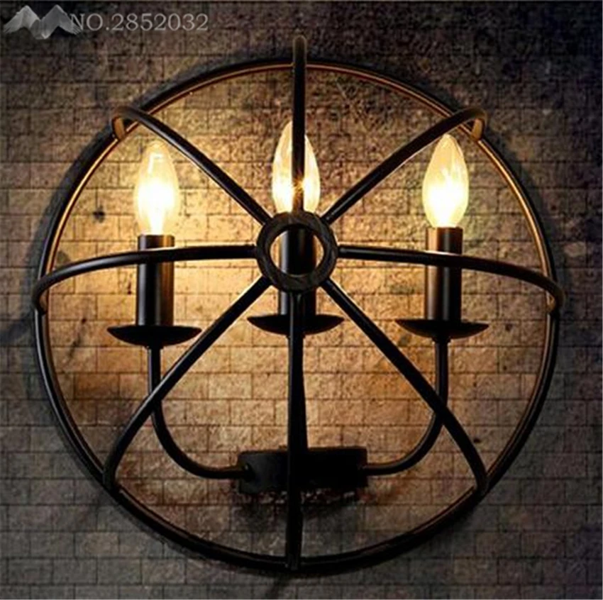 

LFH Vintage Candle Wall Lamps Retro Iron Wall Lights for Home Lighting Bedroom Bedside Bar Kitchen Indoor Fixtures Decoration