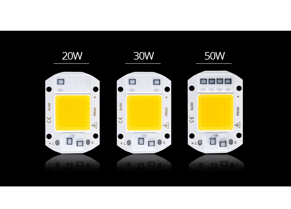 Высокая мощность COB светодиодный чип 220 В Smart IC без драйвера COB светодиодный Диод светодиодный лампы для DIY наружный прожектор светильник Точечный светильник 20 Вт 30 Вт 50 Вт