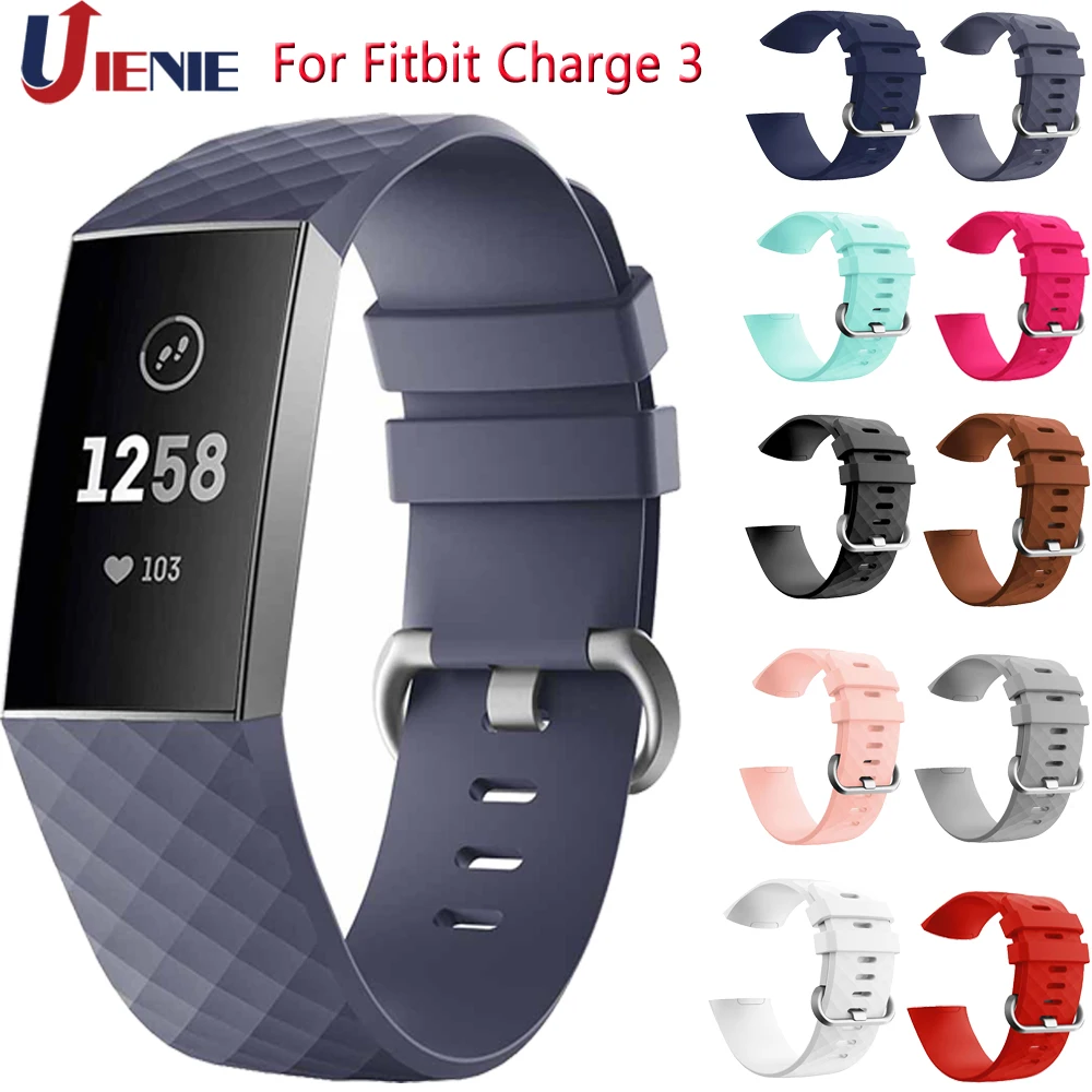 Silicone Watch Band Straps for Fitbit Charge 3 Smart Bracelet Wristband Sport Replacement Wrist Charge3 | Электроника