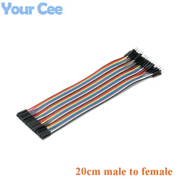 

40 pcs in row 20cm 1pin 1p-1p 2.54mm female to male jumper wire connector Dupont cable for Arduino Nano Breadboard