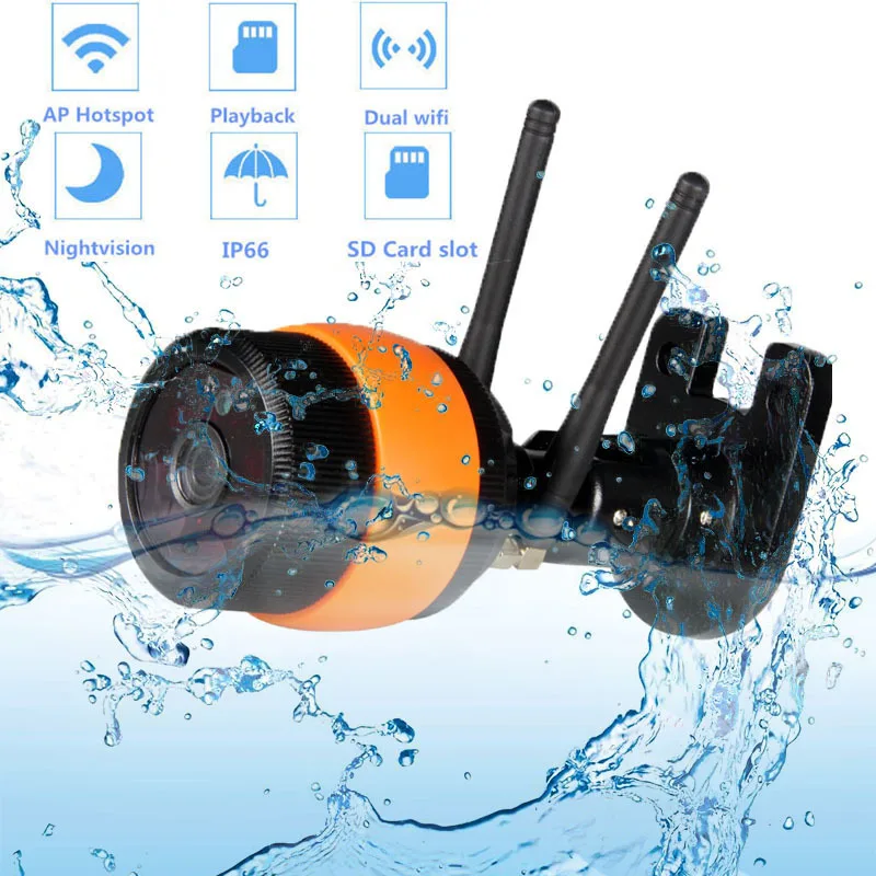 

720P/960P Wireless Outdoor Bullet IP Camera Waterproof WIFI CCTV Security IRcut Camera TF Card Slot Yoosee APP Double antenna