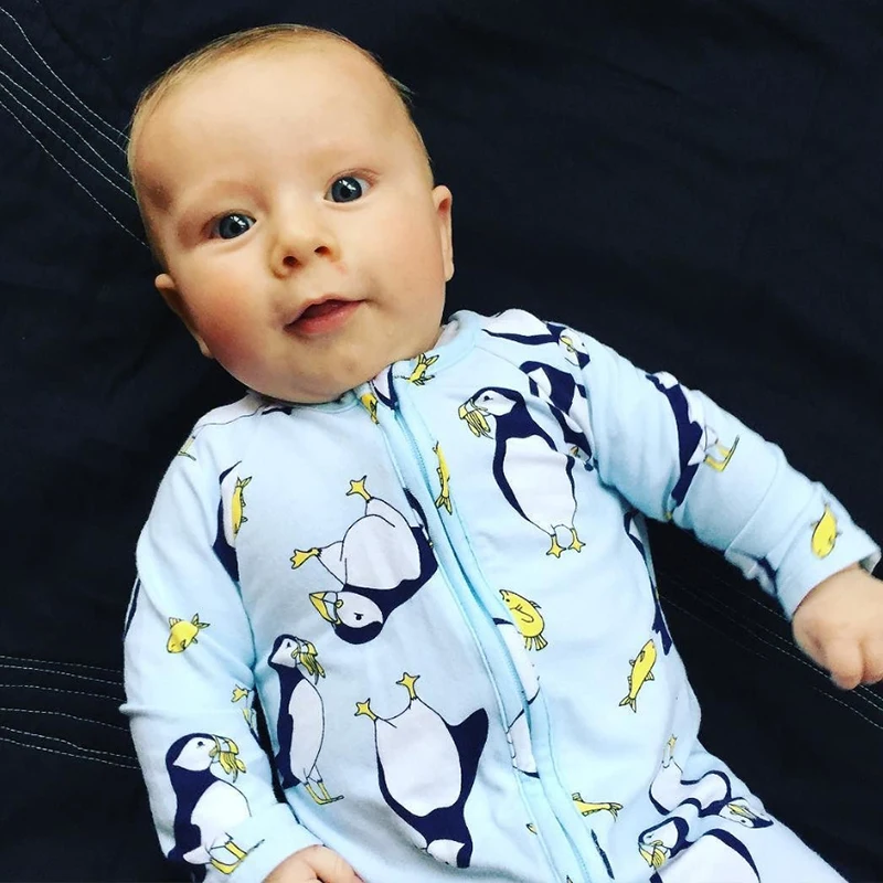 

TinyPeople Rare Penguin One Piece Printed Long Sleeve Baby Boy Girl Clothes Cotton Jumpsuit Tiny Cottons Baby Rompers Newborn
