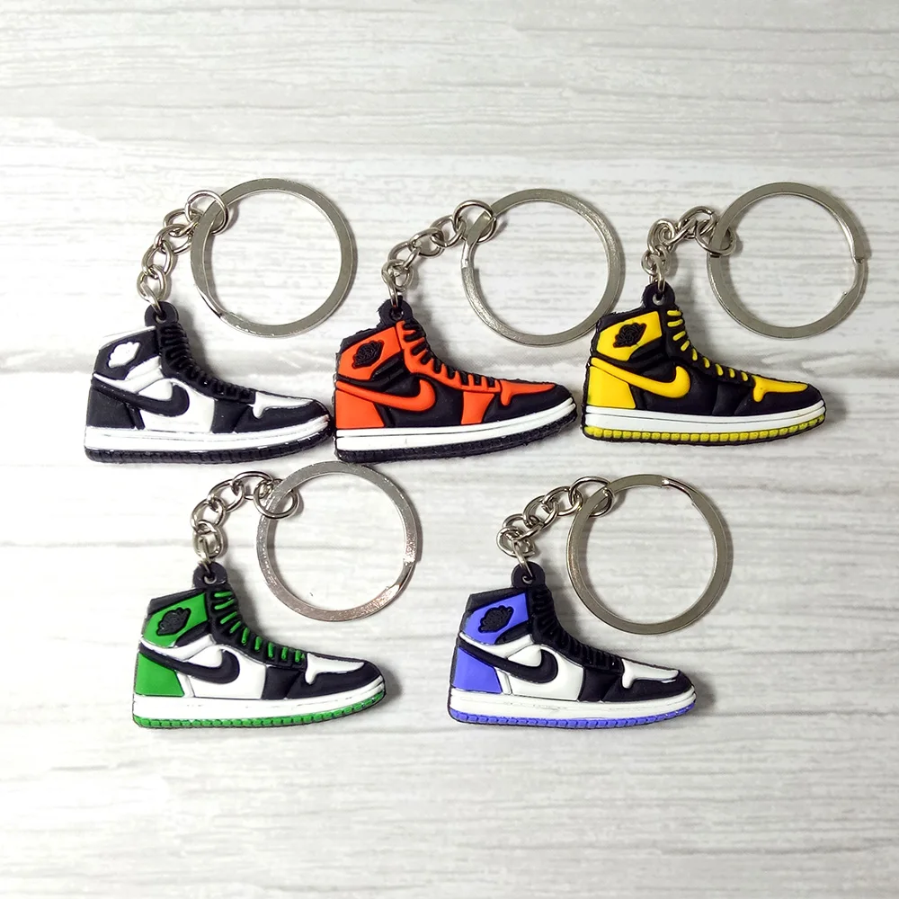 

Mini AJ key pendant classic color Jordan generation sneakers key chain custom aj keychain basketball shoes key Ring For Men