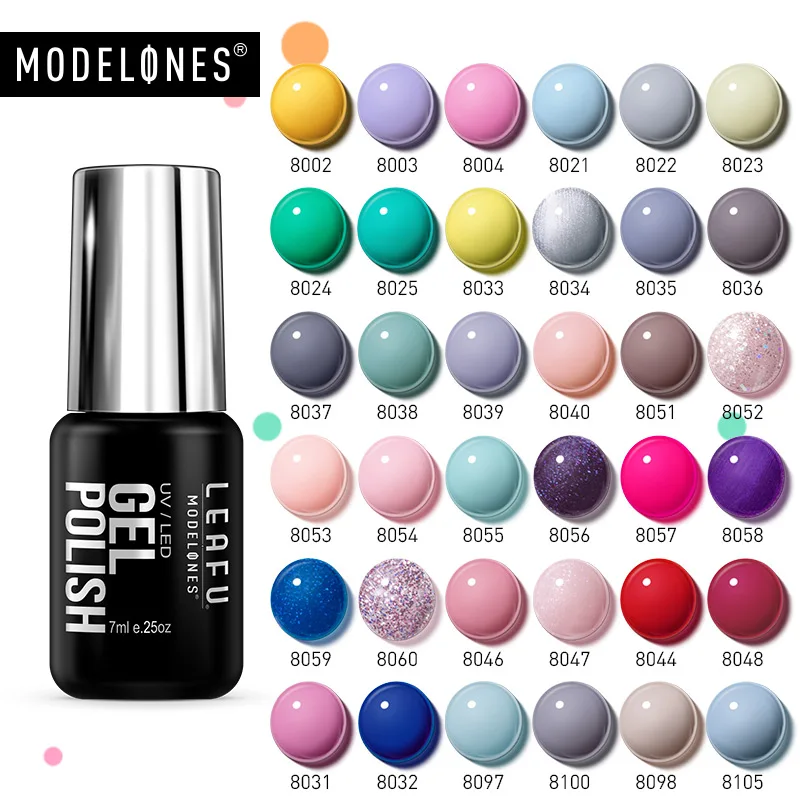 

Modelones 36Pcs/Lot Pure Color Gel Soak Off UV Nail Gel Varnish Shiny Sequins Led Gel Lacquer Semi Permanent UV Nail Polish Kits