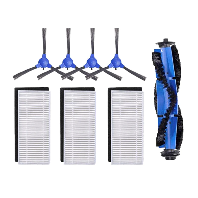 

4 Side Brush+3 Filter+1 Main Brush Kit For Eufy 11S Robovac 30 Eufy 30C 15C Vacuum Cleaner
