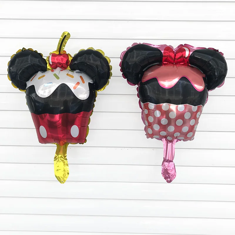 

1pcs 46X35cm Mini Minnie Mickey mouse head aluminum balloon child birthday party decoration supplies kids toys air balloons